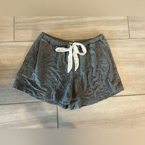 Soma Charcoal Pajama Shorts with White Tie